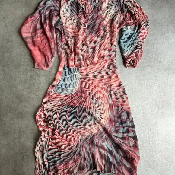 S2001 Roberto Cavalli Psychadelic Silk Dress - Picture 5 of 9